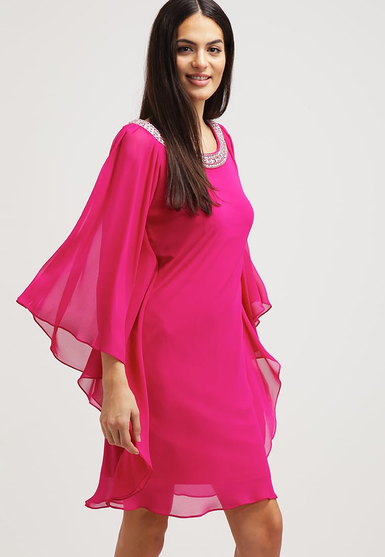 Luksusowa sukienka z szyfonu różowa