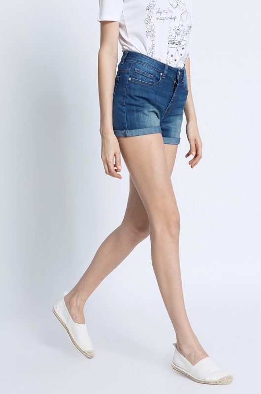Krótkie spodenki jeansowe szorty damskie 4