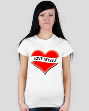 Damska koszulka t shirt z nadrukiem Love Myself