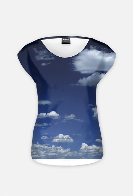 Damska koszulka z nadrukiem Full Print Chmury