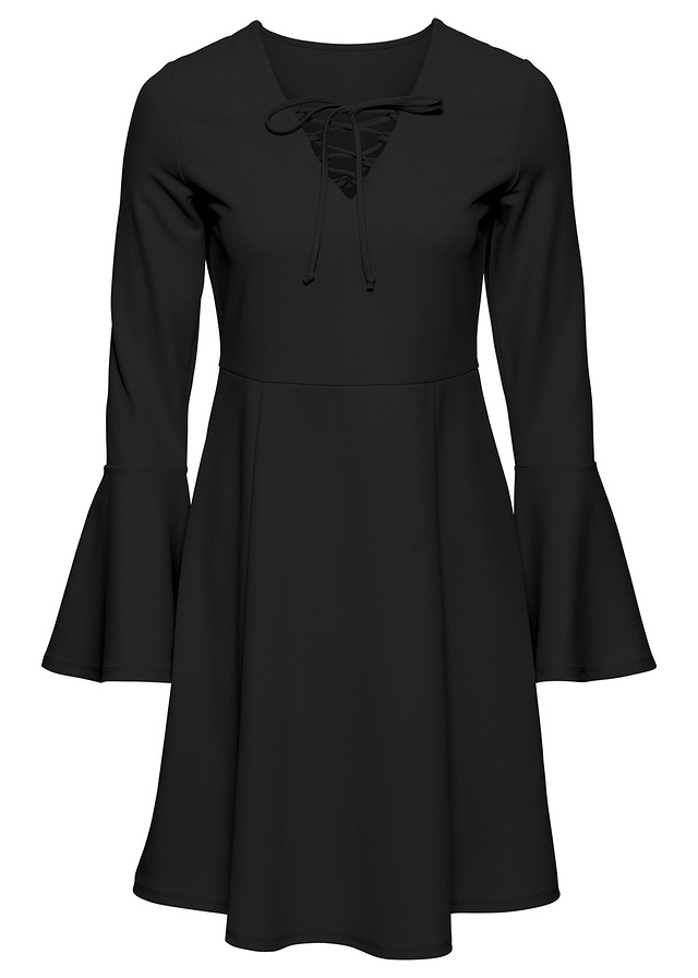 Sukienka wiązana w biuście czarna