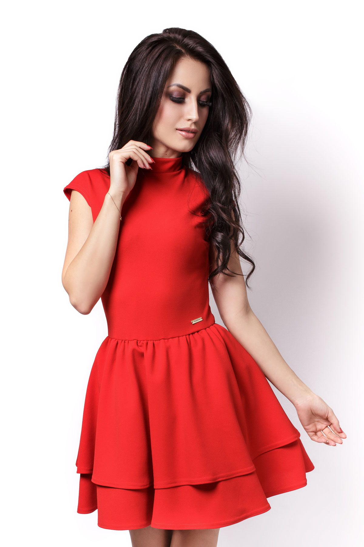 czerwona sukienka koktajlowa