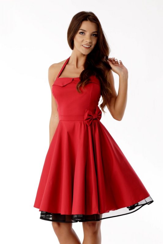 Czerwona sukienka vintage style