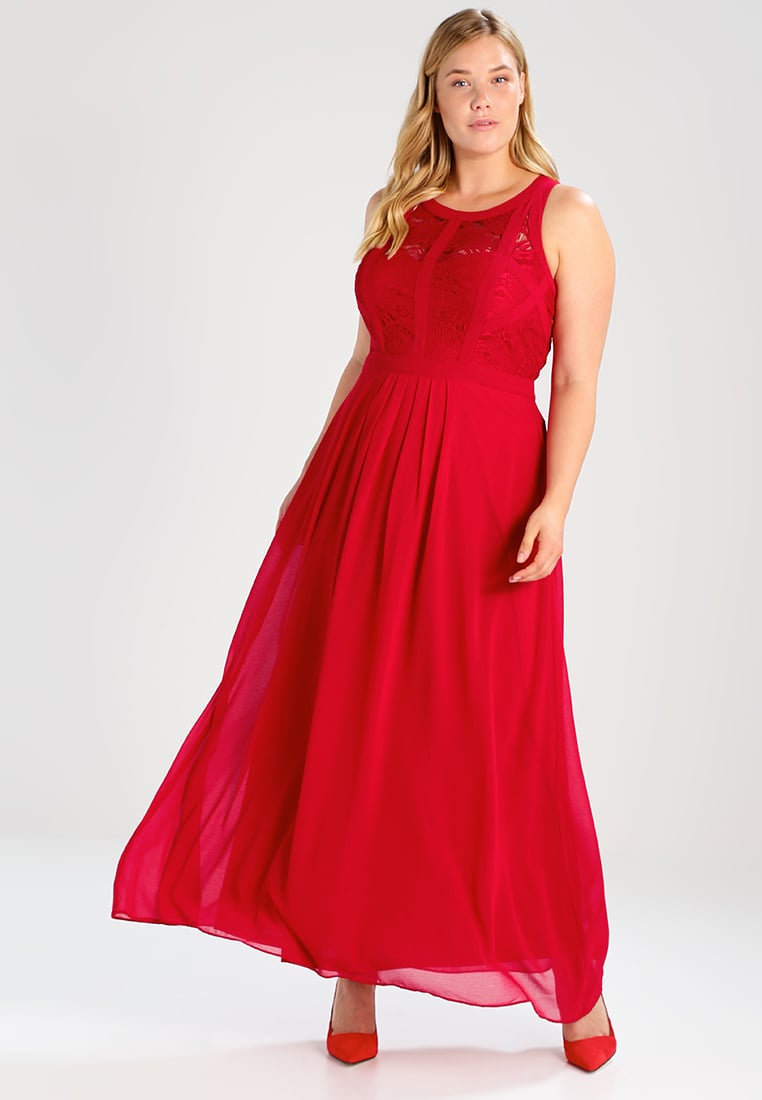 Balowa długa suknia wieczorowa plus size czerwona