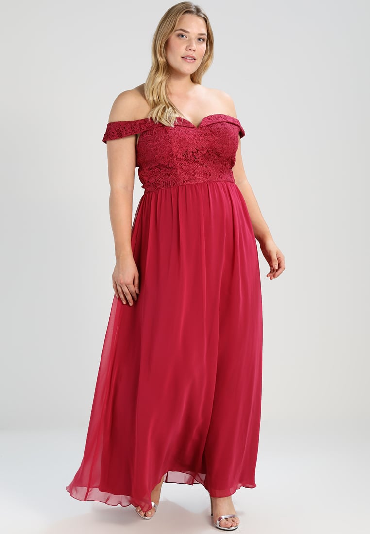 Czerwona sukienka carmen balowa plus size