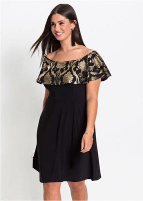 Połyskująca sukienka z brokatowym wzorem