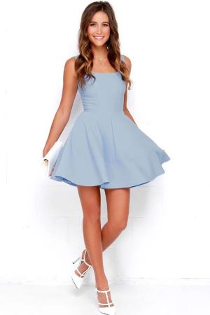 HOME BEFORE DAYLIGHT PERIWINKLE DRESS