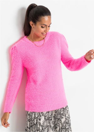 Neonowy sweter różowy