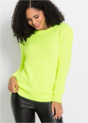Neonowy sweter żółty