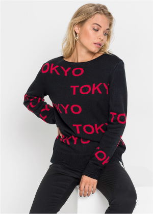 Sweter z napisami Tokyo